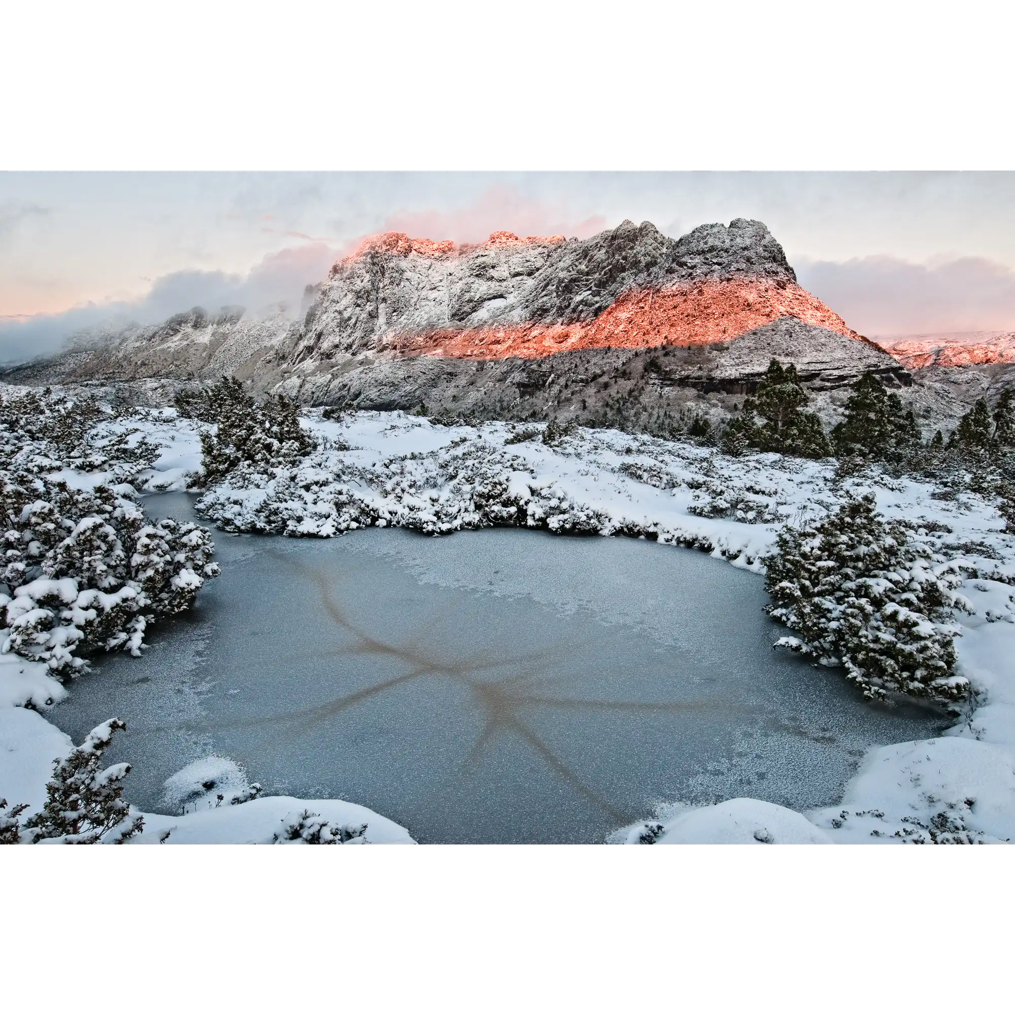 Cradle Mountain snowy dawn, Tasmania by Grant Dixon
