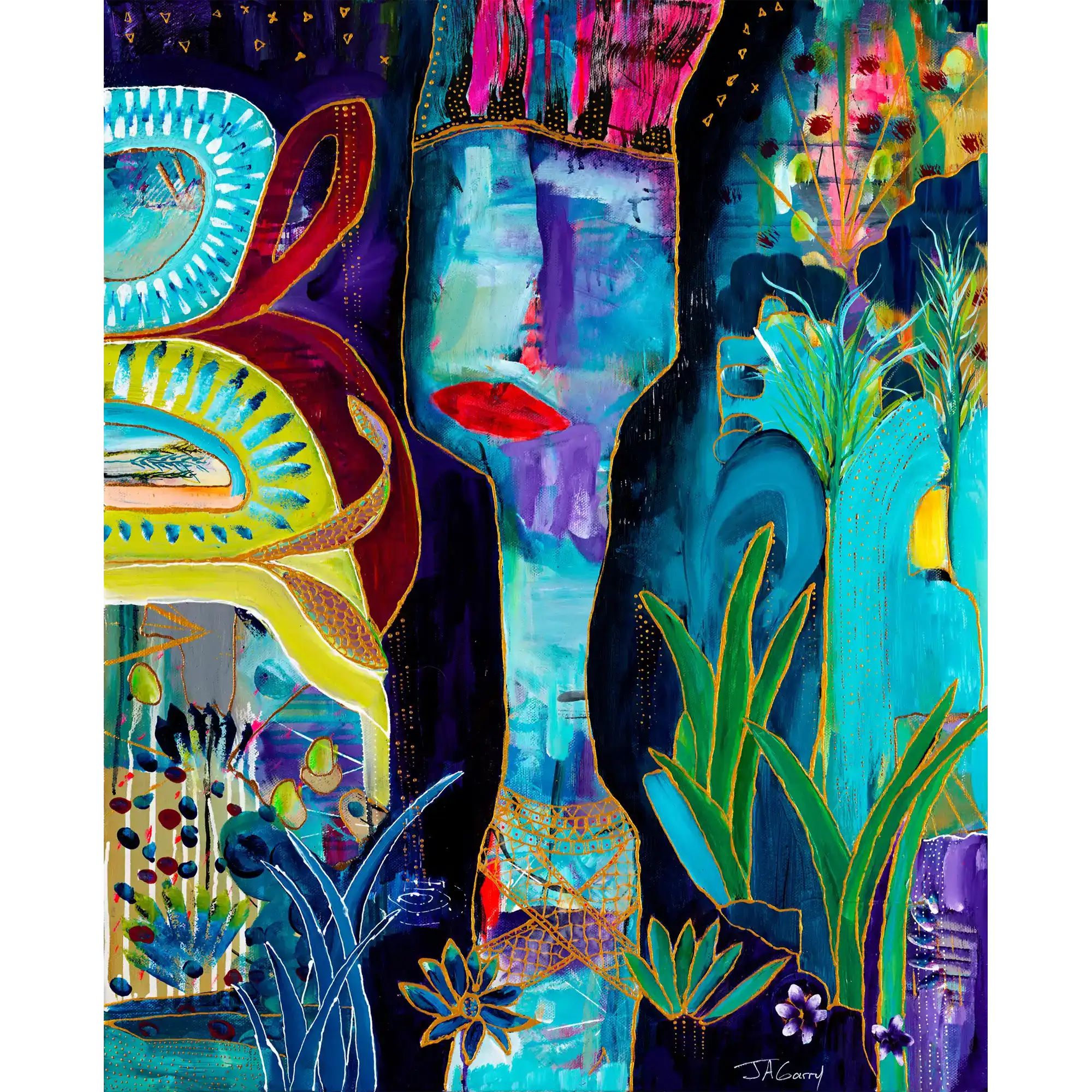 Pharaoh at night by Julia Garry