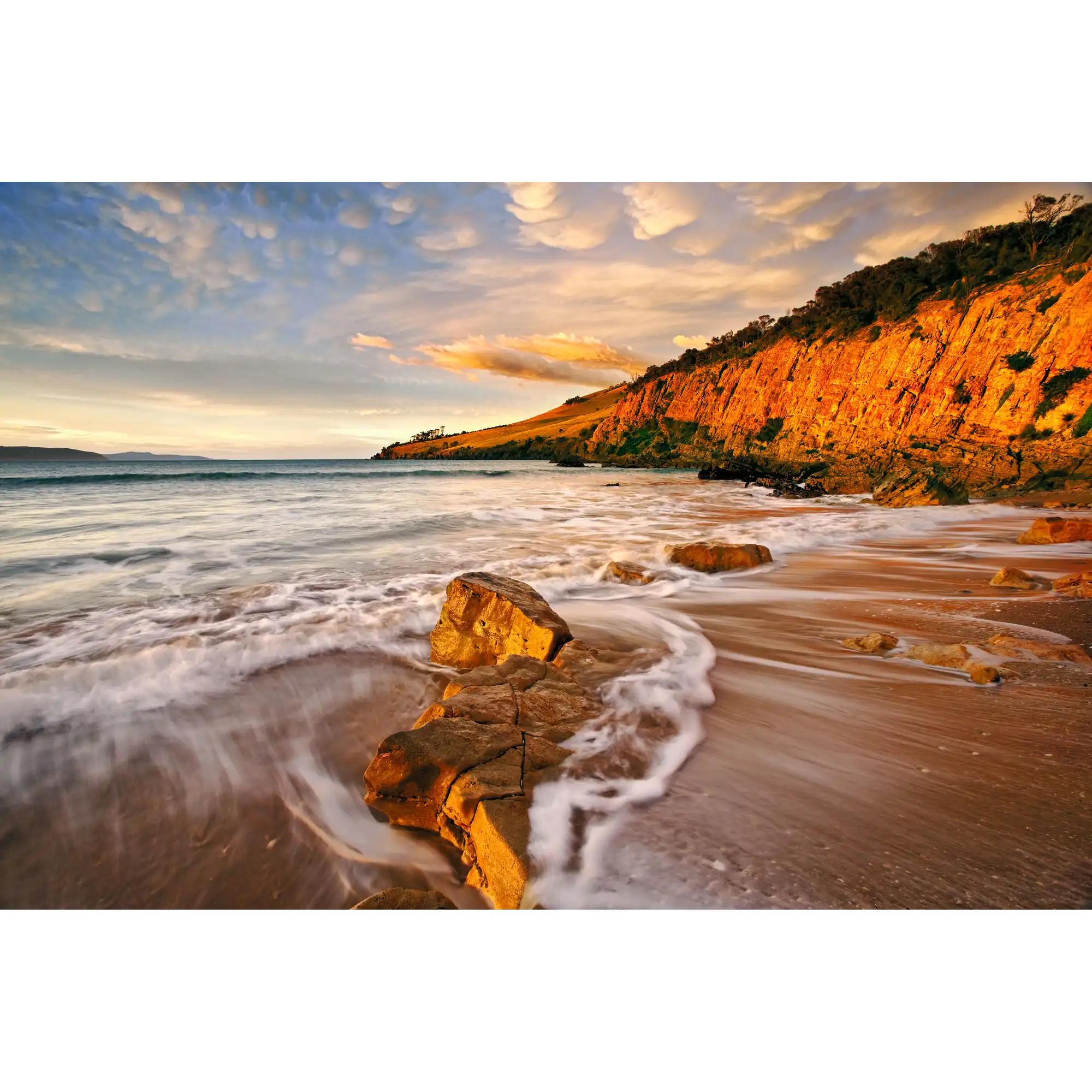 Sunrise, Clifton Beach, Tasmania by Dennis Harding