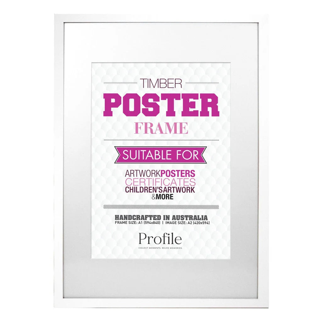Elegant White Poster Picture Frame