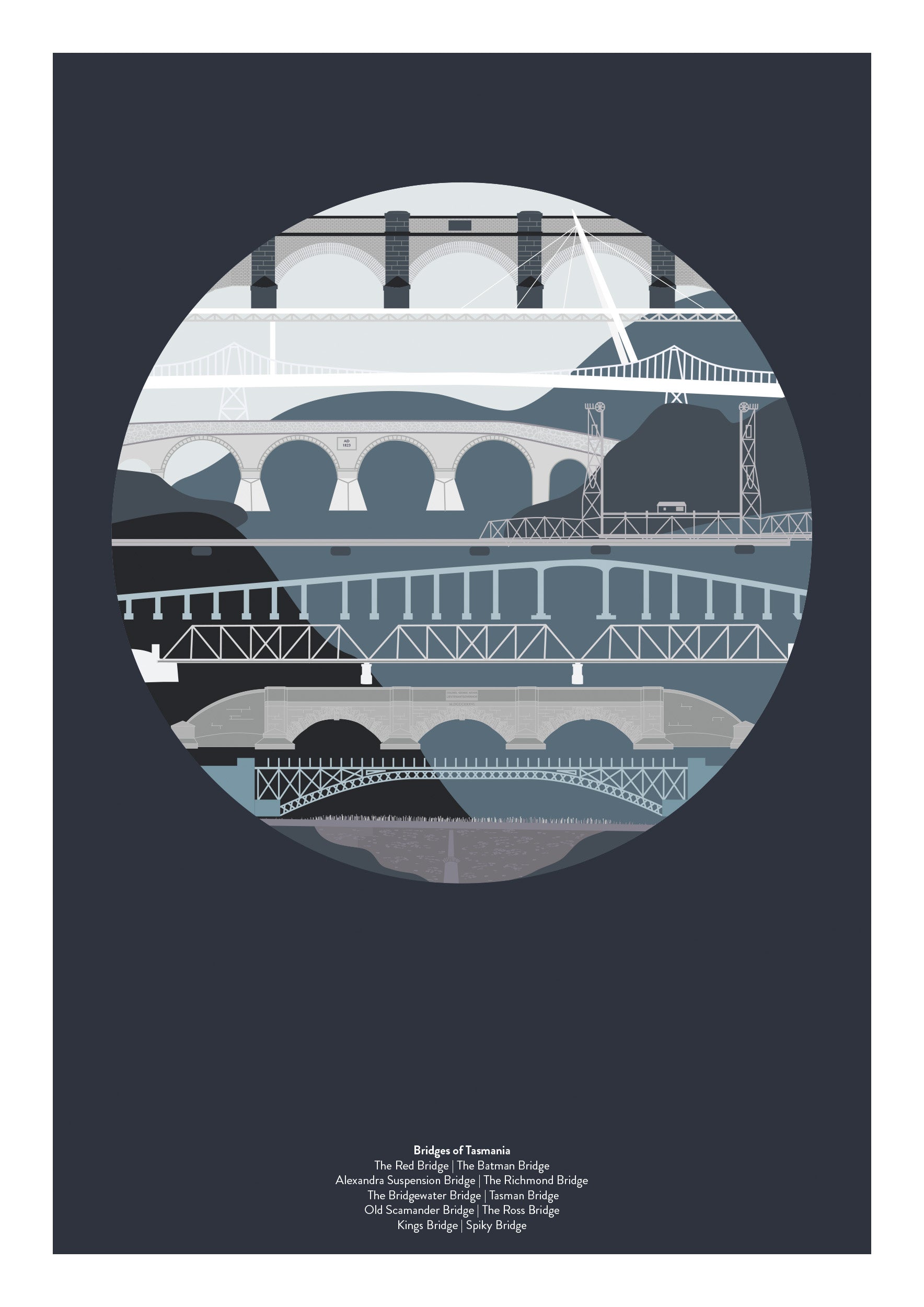 Bridges of Tasmania by Bec Adamczewski