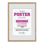 Elegant Victorian Ash Natural Oak Poster Picture Frame