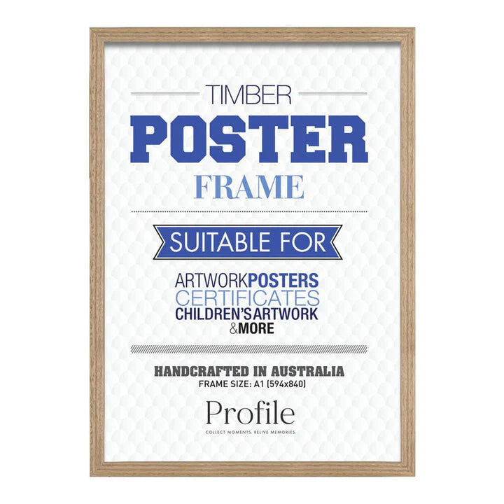 Elegant Victorian Ash Natural Oak Poster Picture Frame