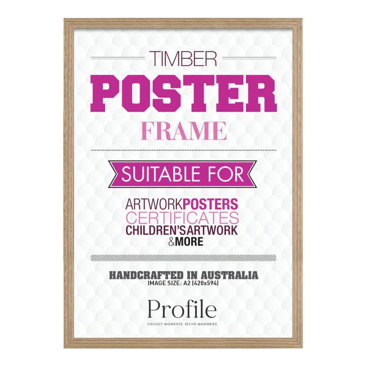 Elegant Victorian Ash Natural Oak Poster Picture Frame