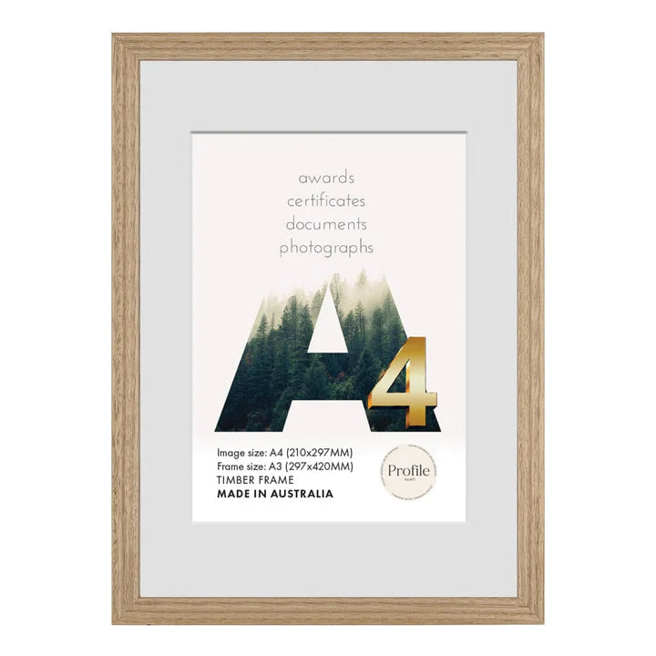 Elegant Victorian Ash Natural Oak Poster Picture Frame