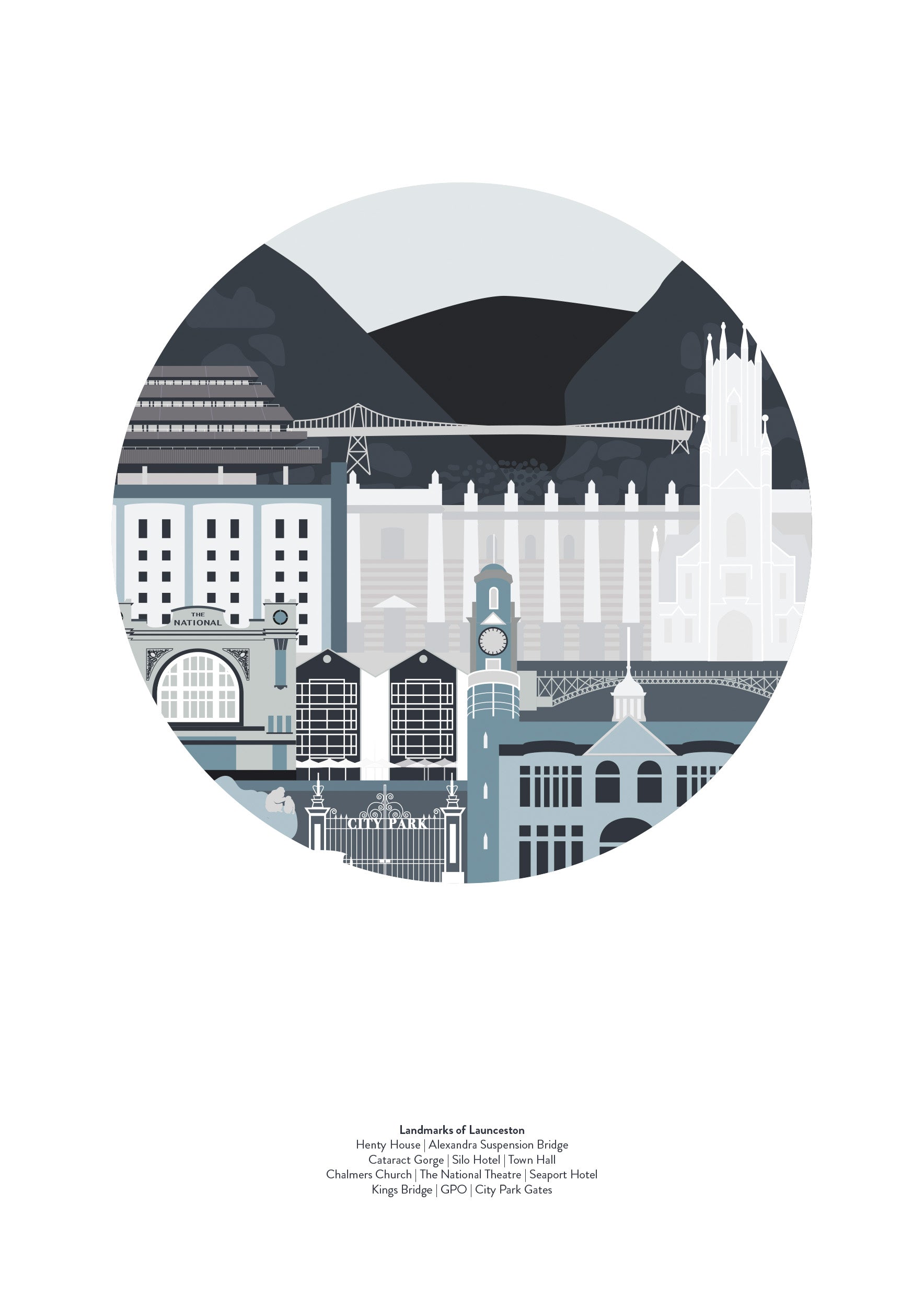 Landmarks - Launceston by Bec Adamczewski