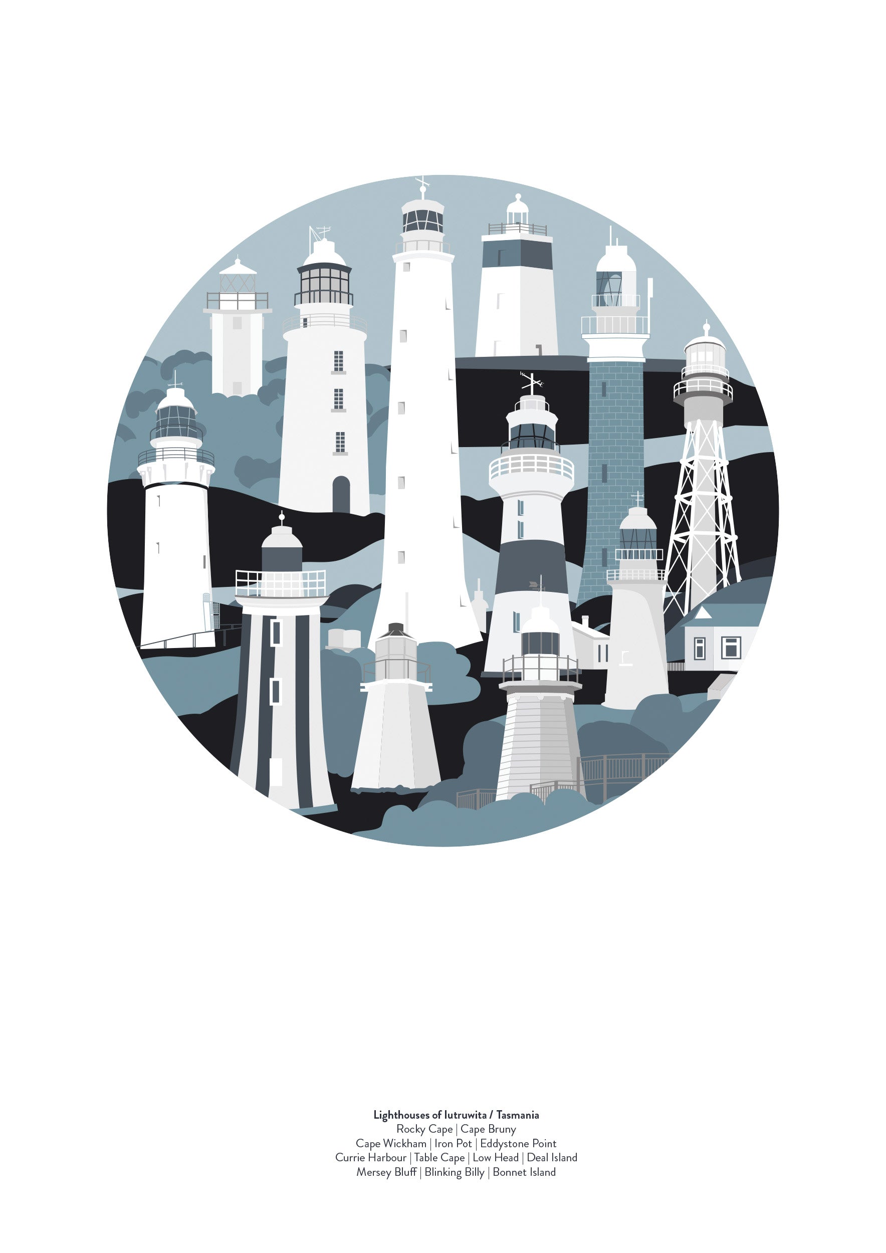 Landmarks - Lighthouses by Bec Adamczewski