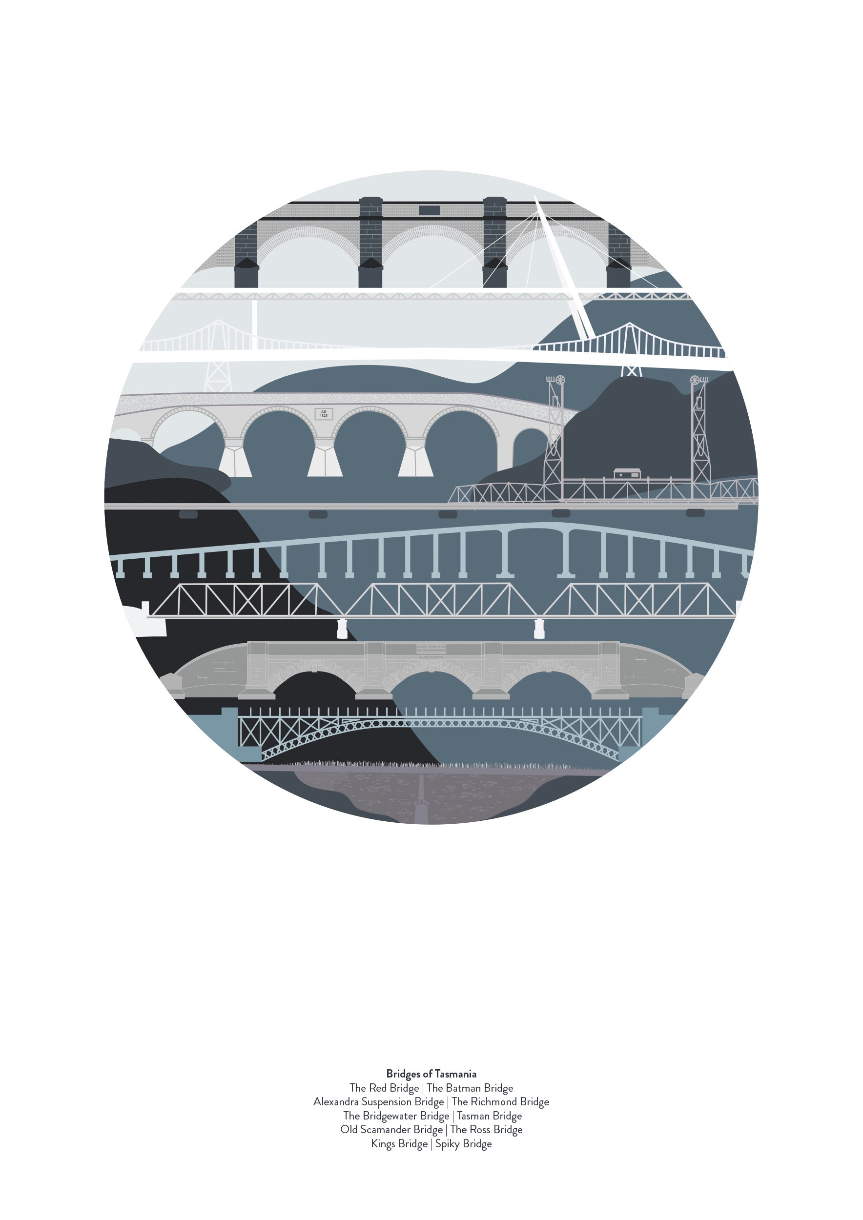 Bridges of Tasmania by Bec Adamczewski