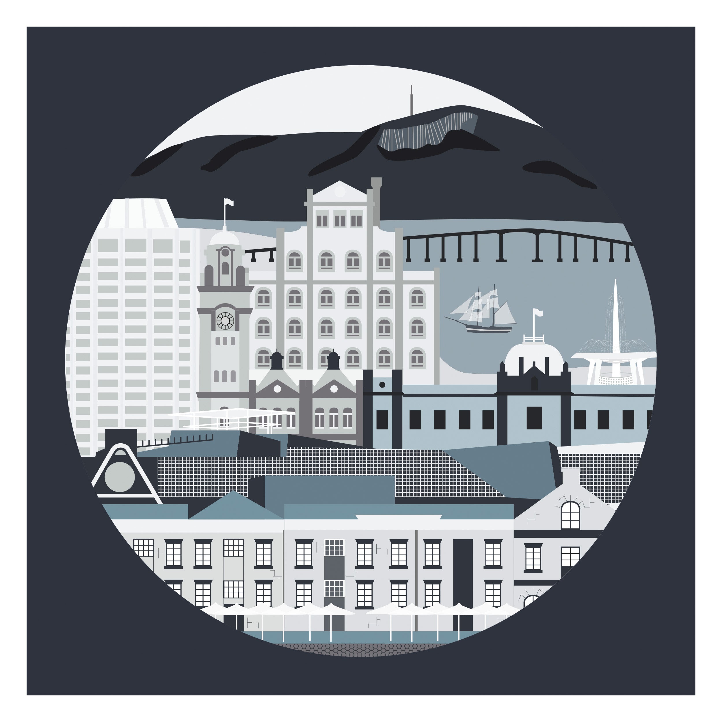 Landmarks of Nipaluna / Hobart by Bec Adamczewski
