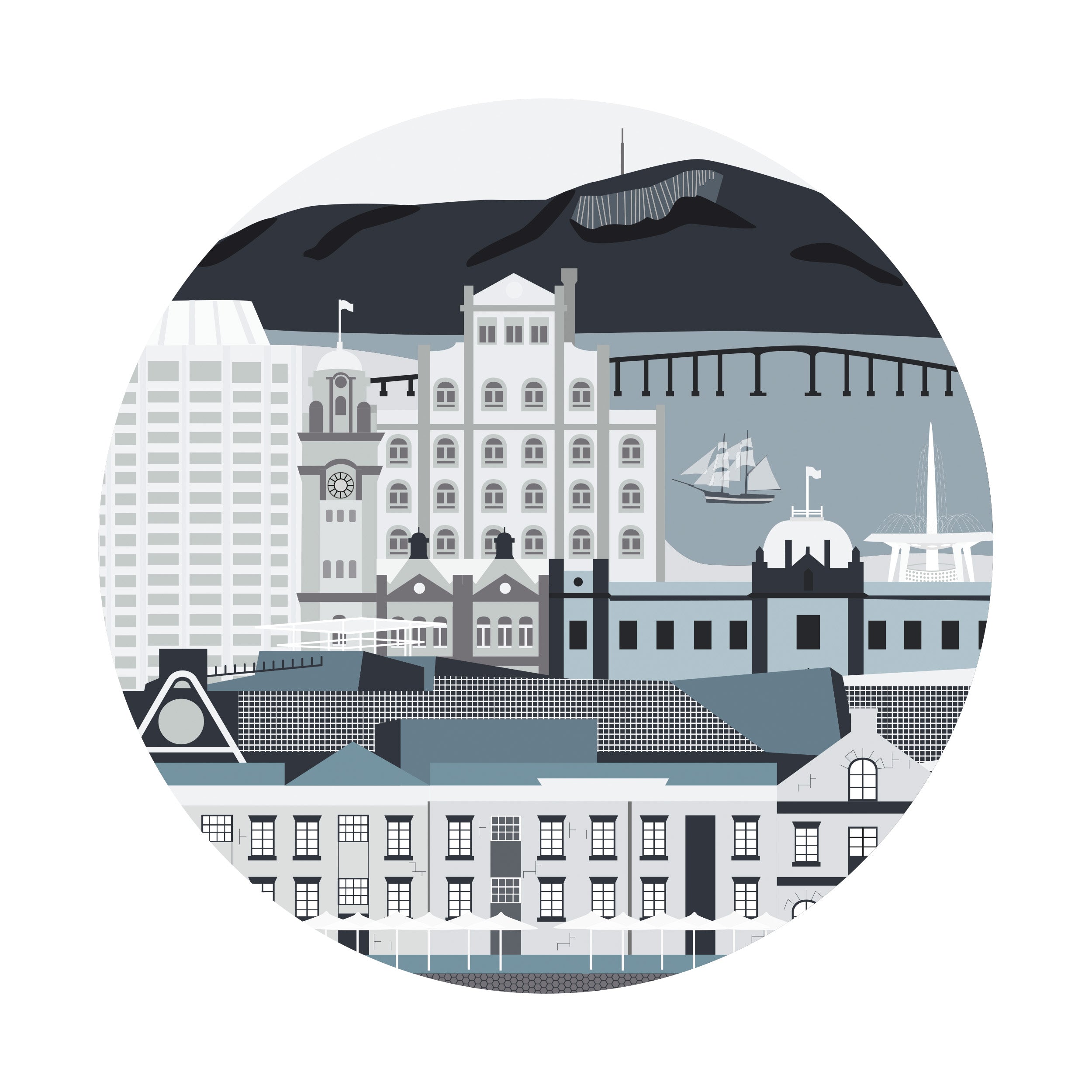 Landmarks of Nipaluna / Hobart by Bec Adamczewski