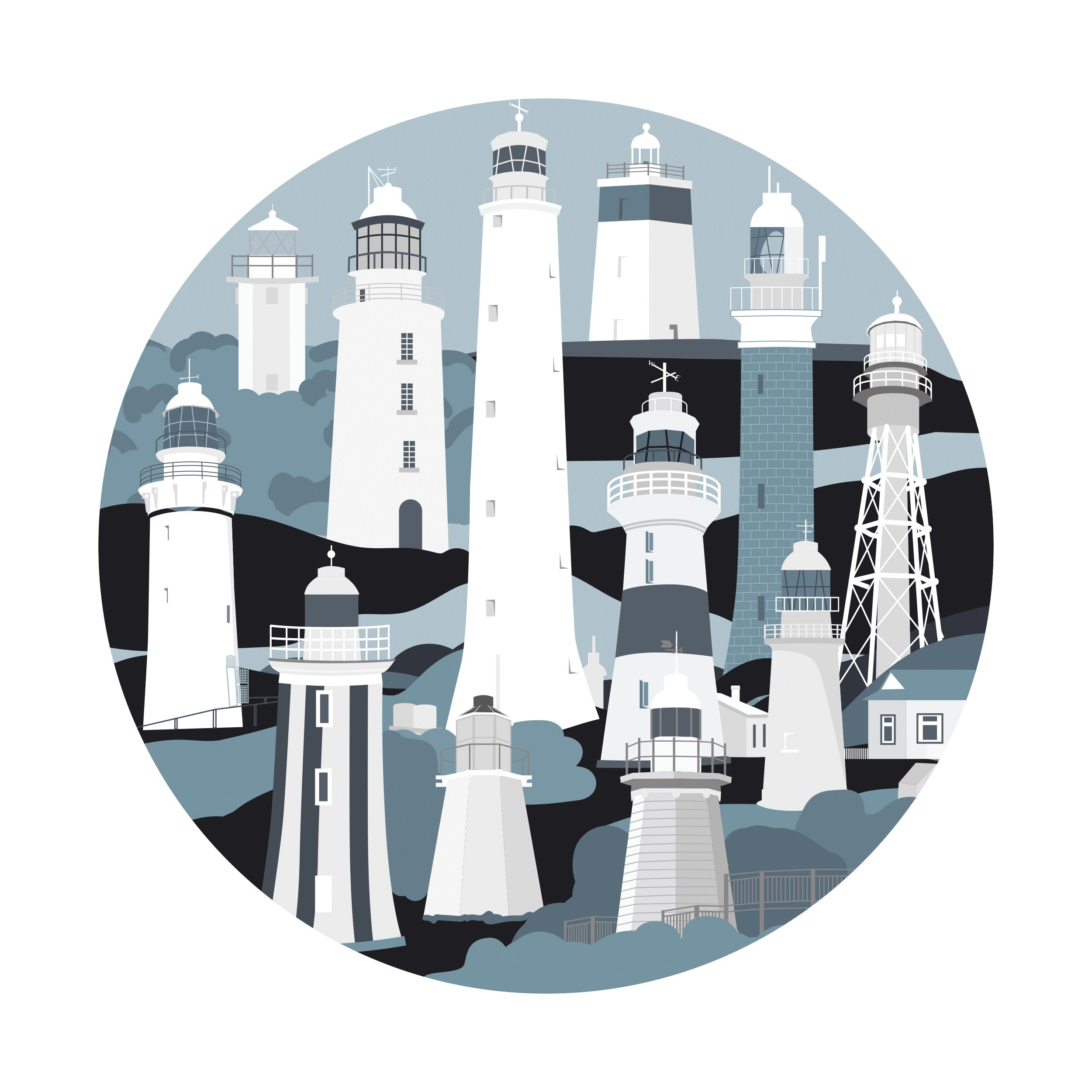 Landmarks - Lighthouses by Bec Adamczewski