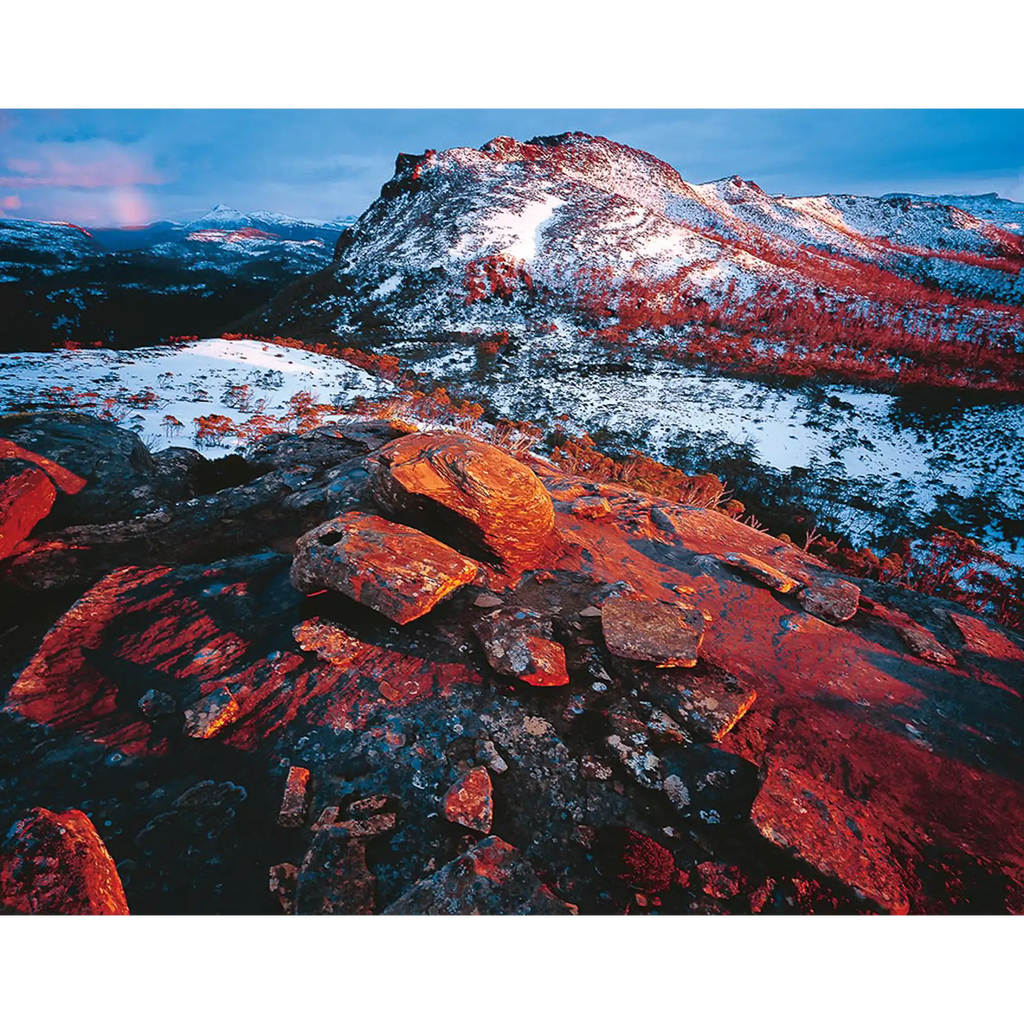 Snow on sandstone 2-Tasmania by Rob Blakers