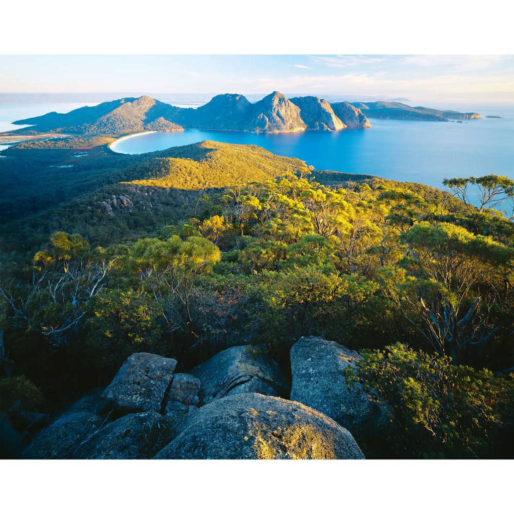 View to Wineglass Bay-Freycinet NP-Tasmania by Rob Blakers