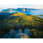 View to Wineglass Bay-Freycinet NP-Tasmania by Rob Blakers