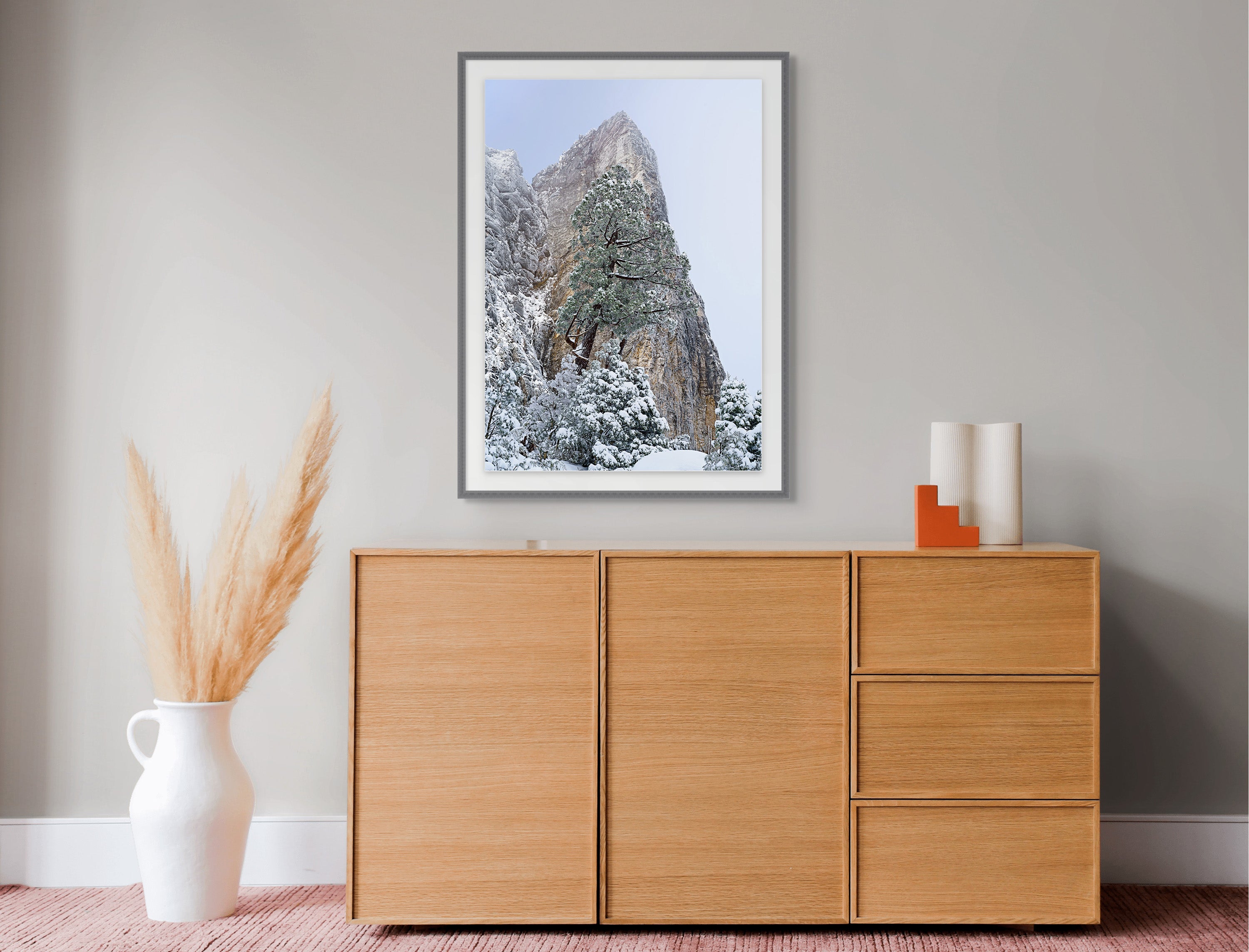 Sharlands snow-dusted pencil pine, Tasmania by Grant Dixon