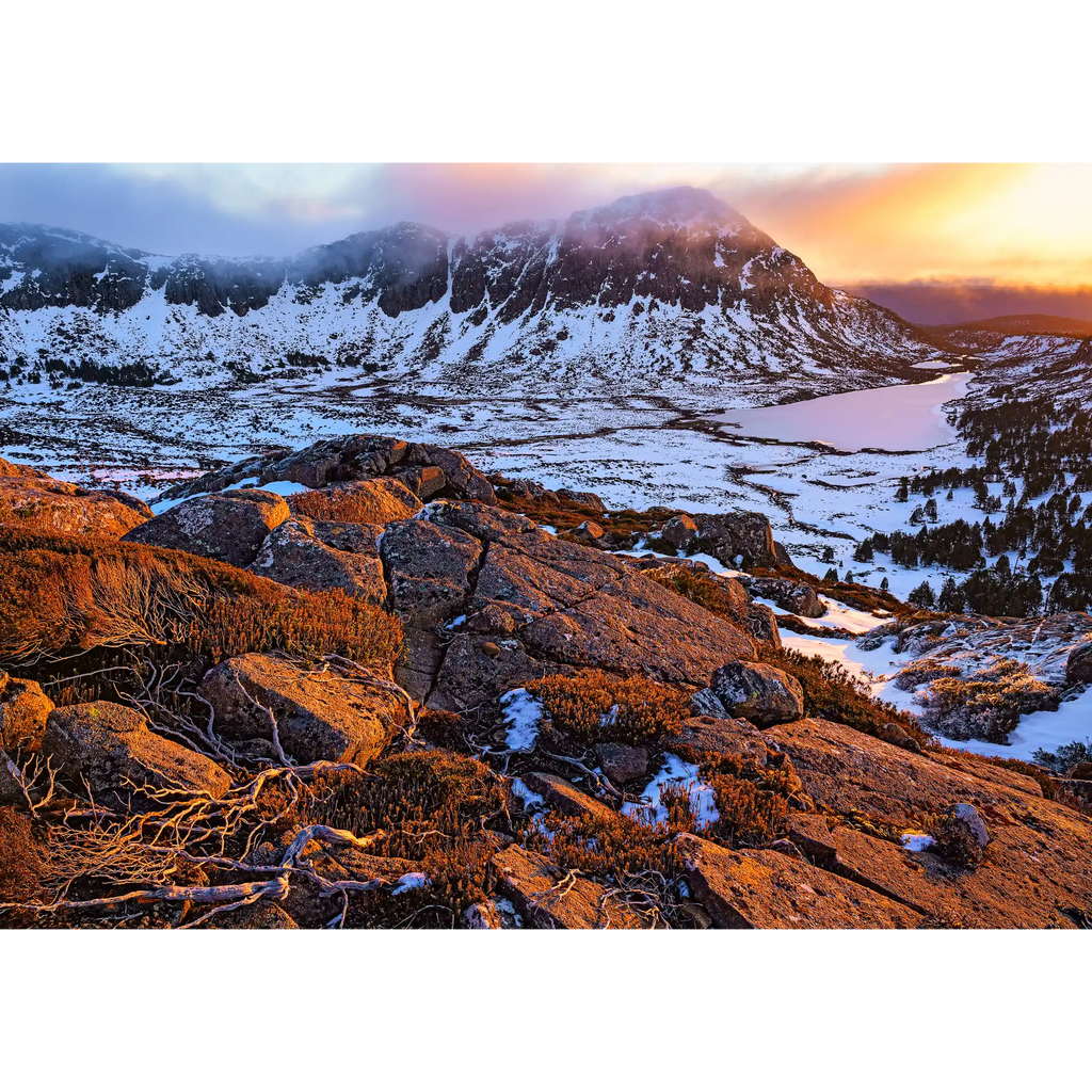 Walls of Jerusalem winter sunset #1, Tasmania by Grant Dixon