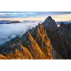 Quartzite peaks at dawn, southwest Tasmania by Grant Dixon