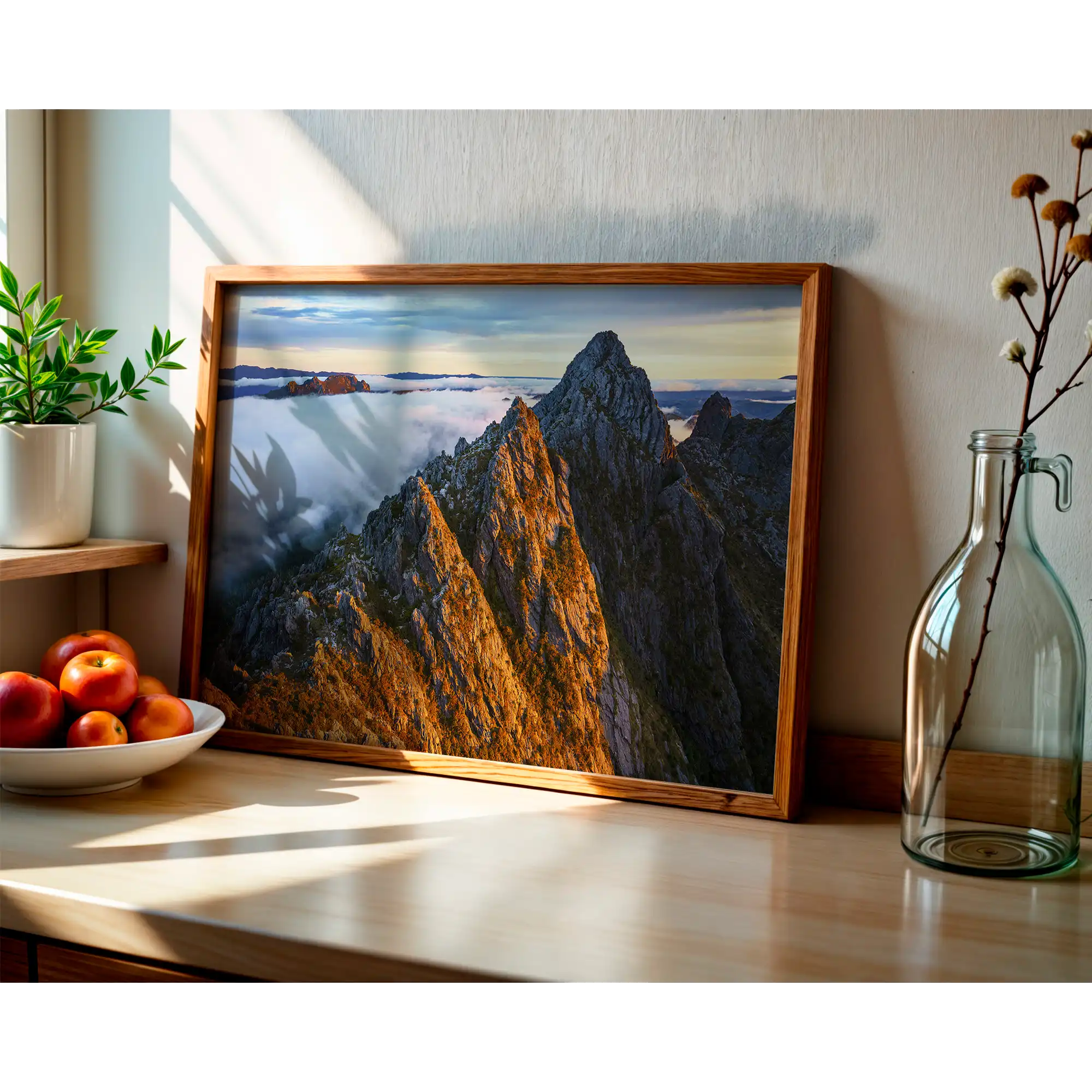 Quartzite peaks at dawn, southwest Tasmania by Grant Dixon