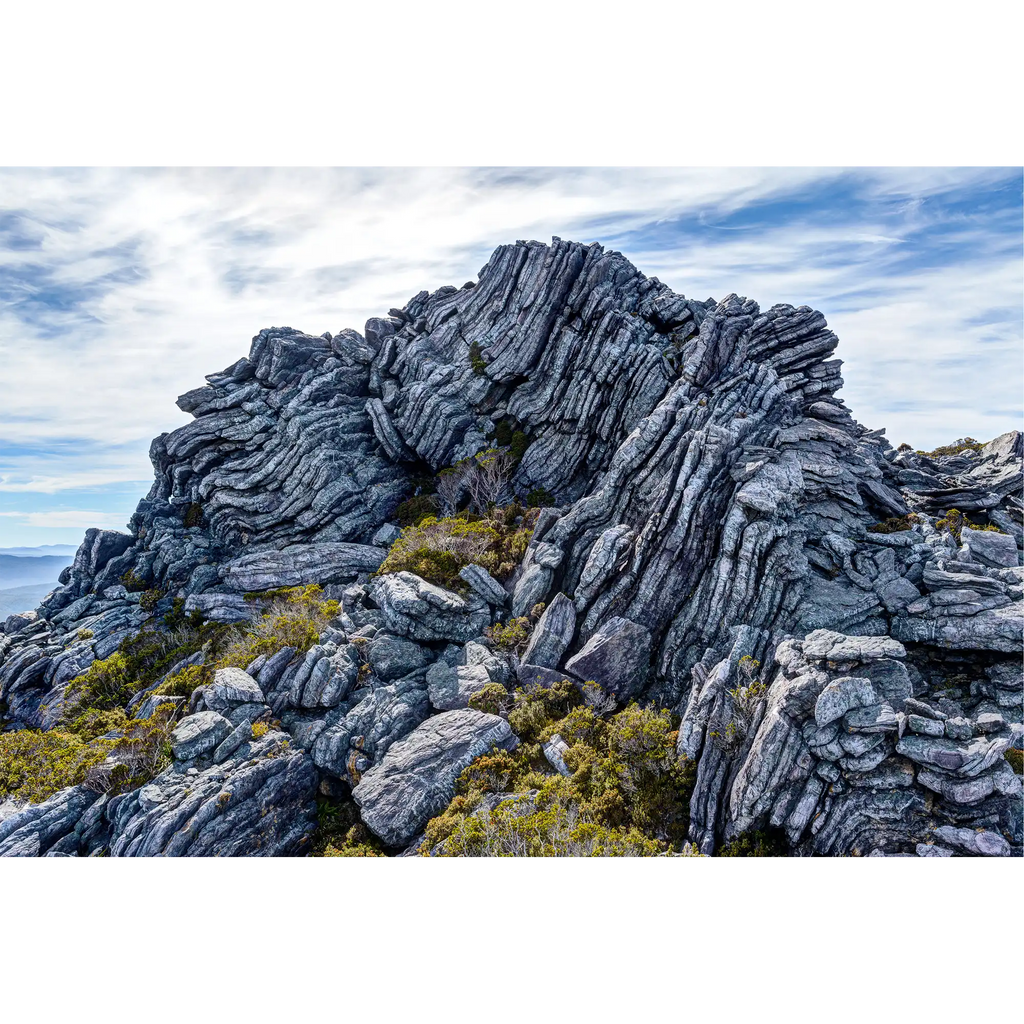 Folded quartzite, Arthur Range, southwest Tasmania  by Grant Dixon
