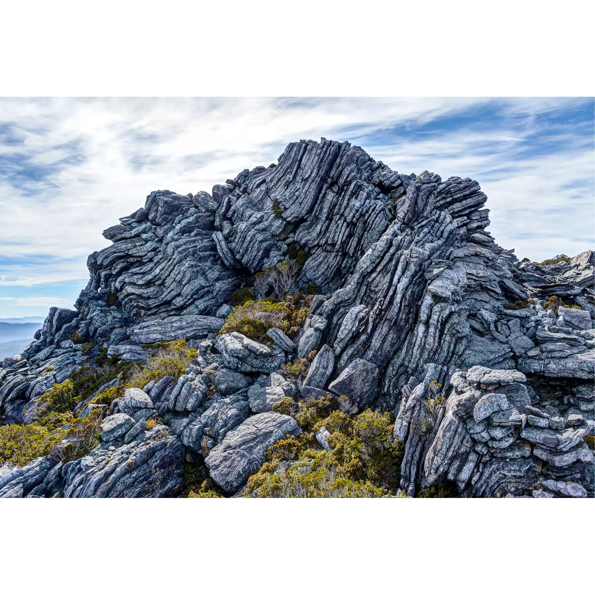 Folded quartzite, Arthur Range, southwest Tasmania  by Grant Dixon