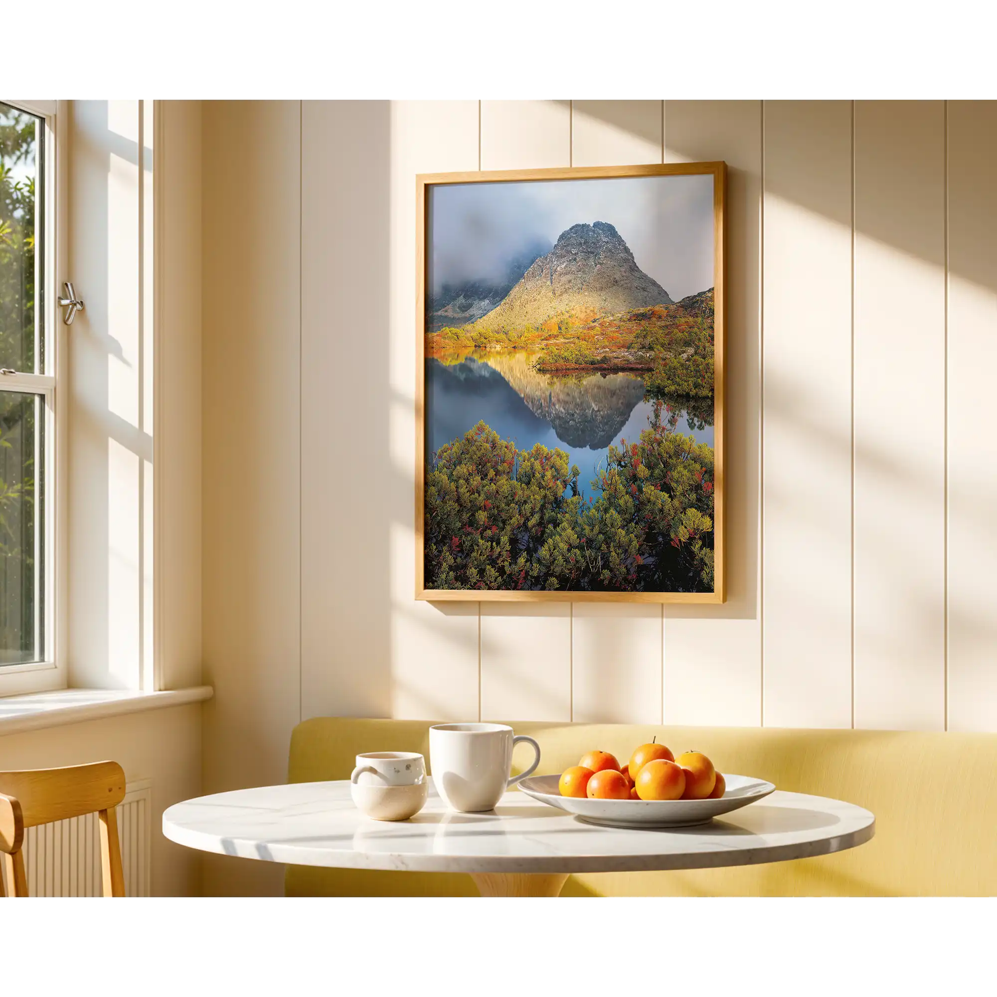 Morning light on Little Horn, Cradle Mountain-Lake St. Clair National Park, Tasmania by Peter Dombrovskis