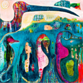 Ibis with seahorses by Julia Garry