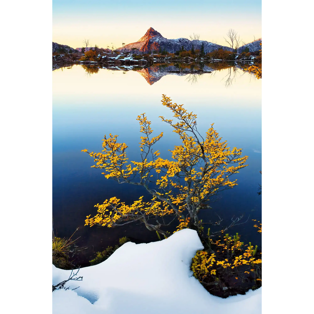 Mt Gould from Lake Elysia, Tasmania by Dennis Harding