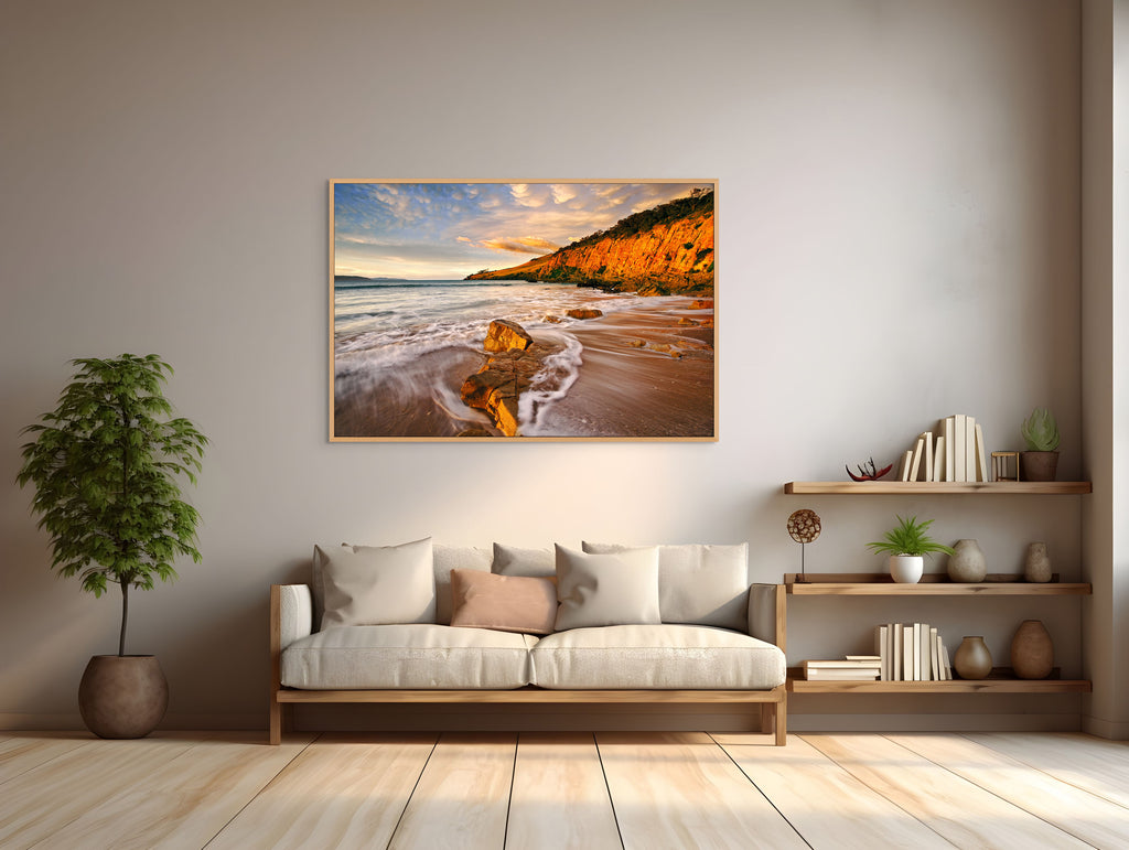 Sunrise, Clifton Beach, Tasmania by Dennis Harding