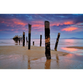 Old Pier at sunset, Bridport, Tasmania by Dennis Harding