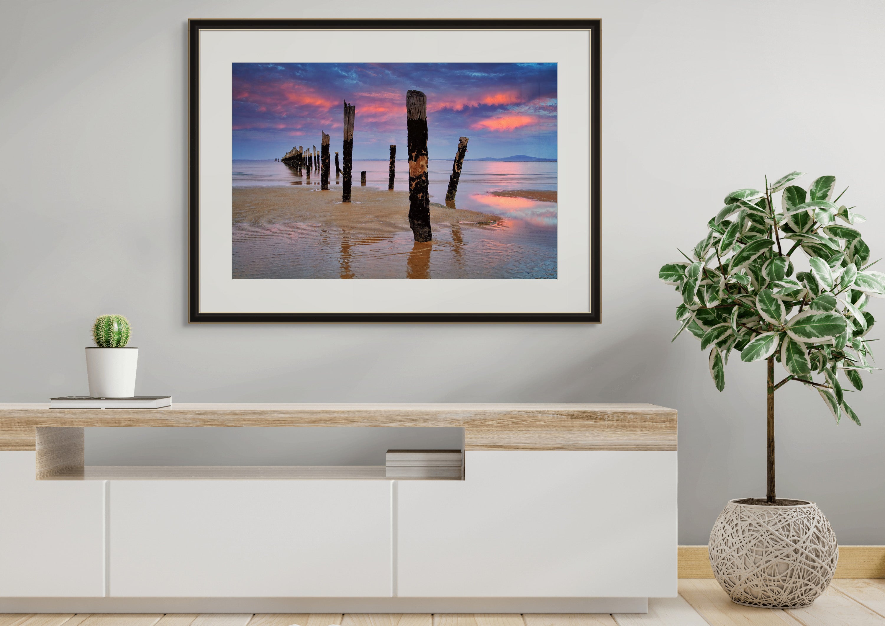 Old Pier at sunset, Bridport, Tasmania by Dennis Harding