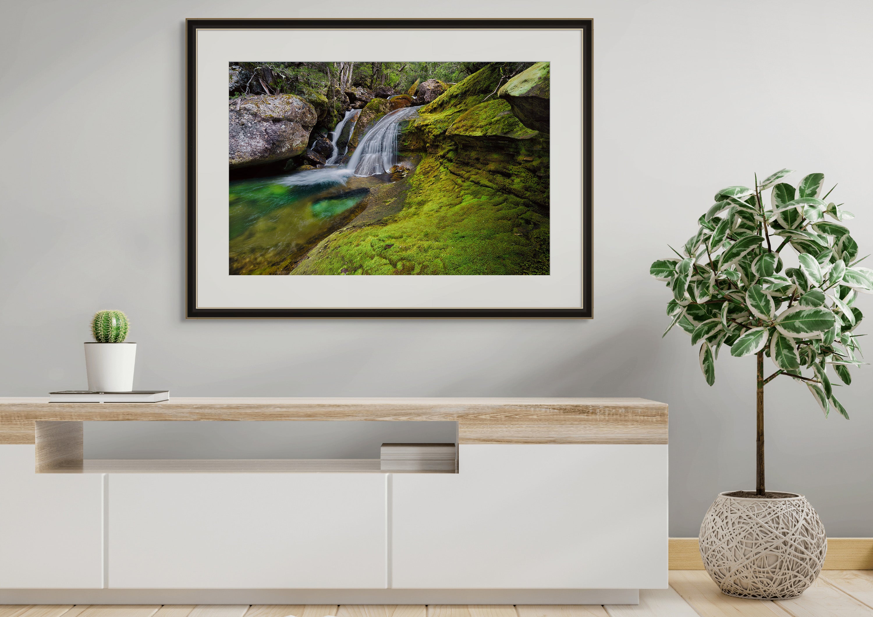 Meander Valley cascade, Great Western Tiers, Tasmania by Dennis Harding