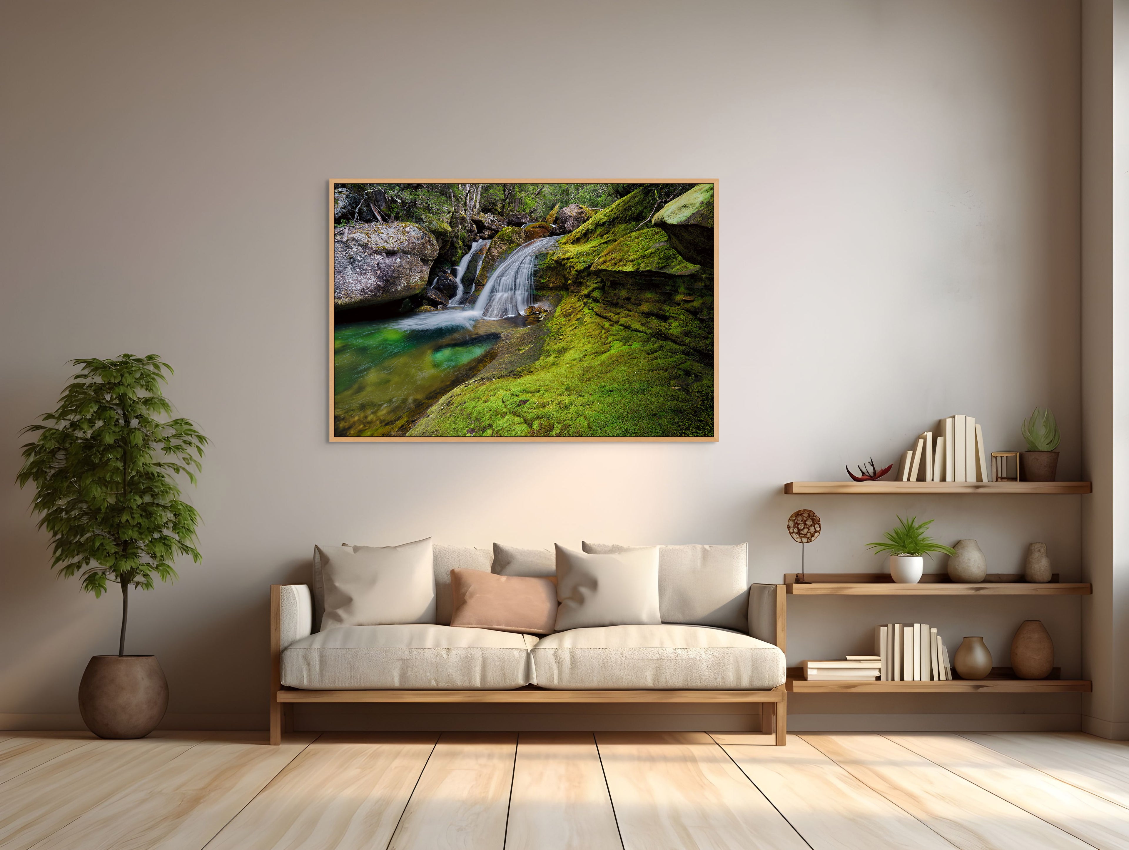 Meander Valley cascade, Great Western Tiers, Tasmania by Dennis Harding
