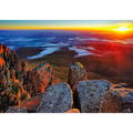 Hobart from the Organ Pipes, Mt Wellington, Tasmania by Dennis Harding