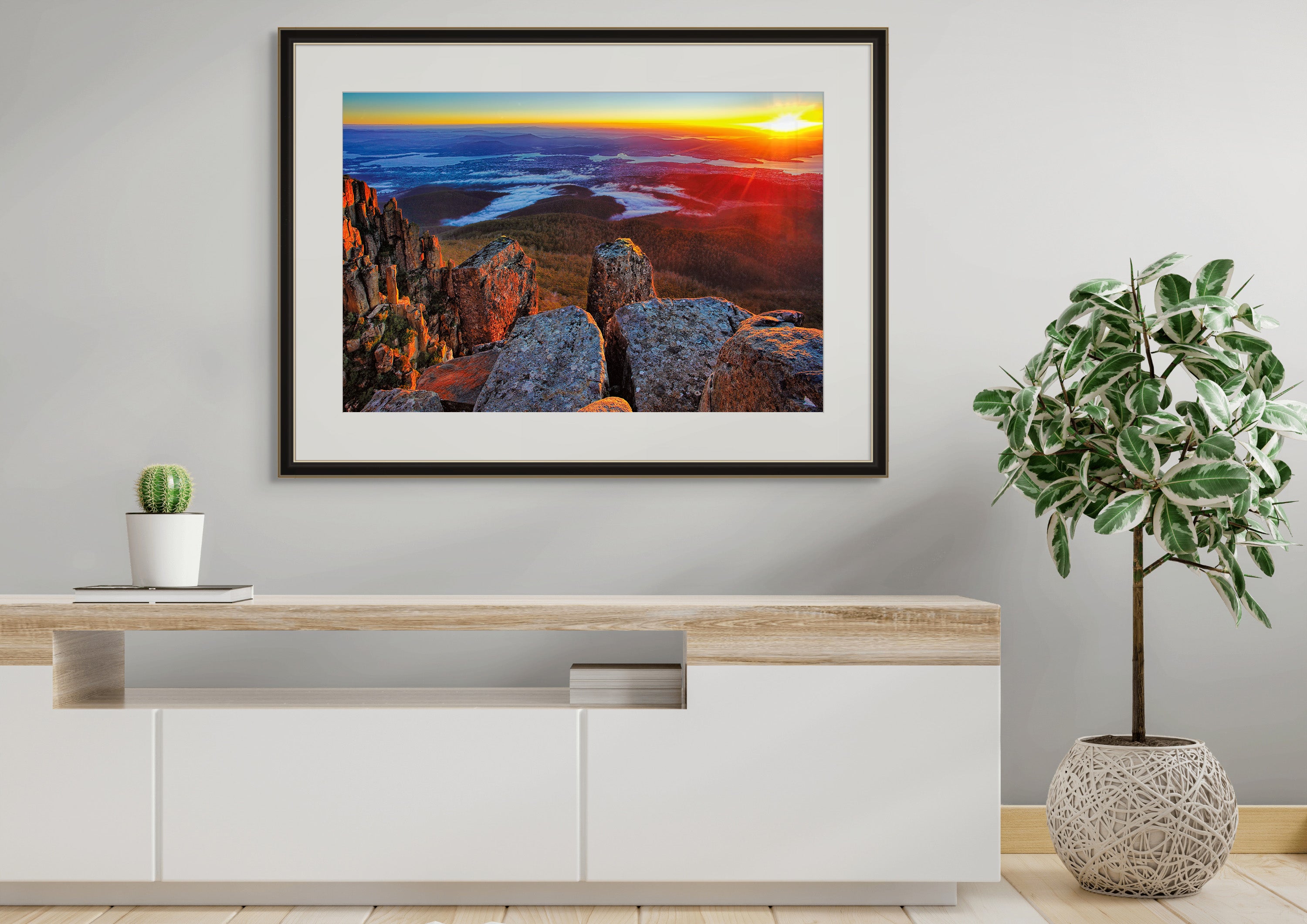 Hobart from the Organ Pipes, Mt Wellington, Tasmania by Dennis Harding