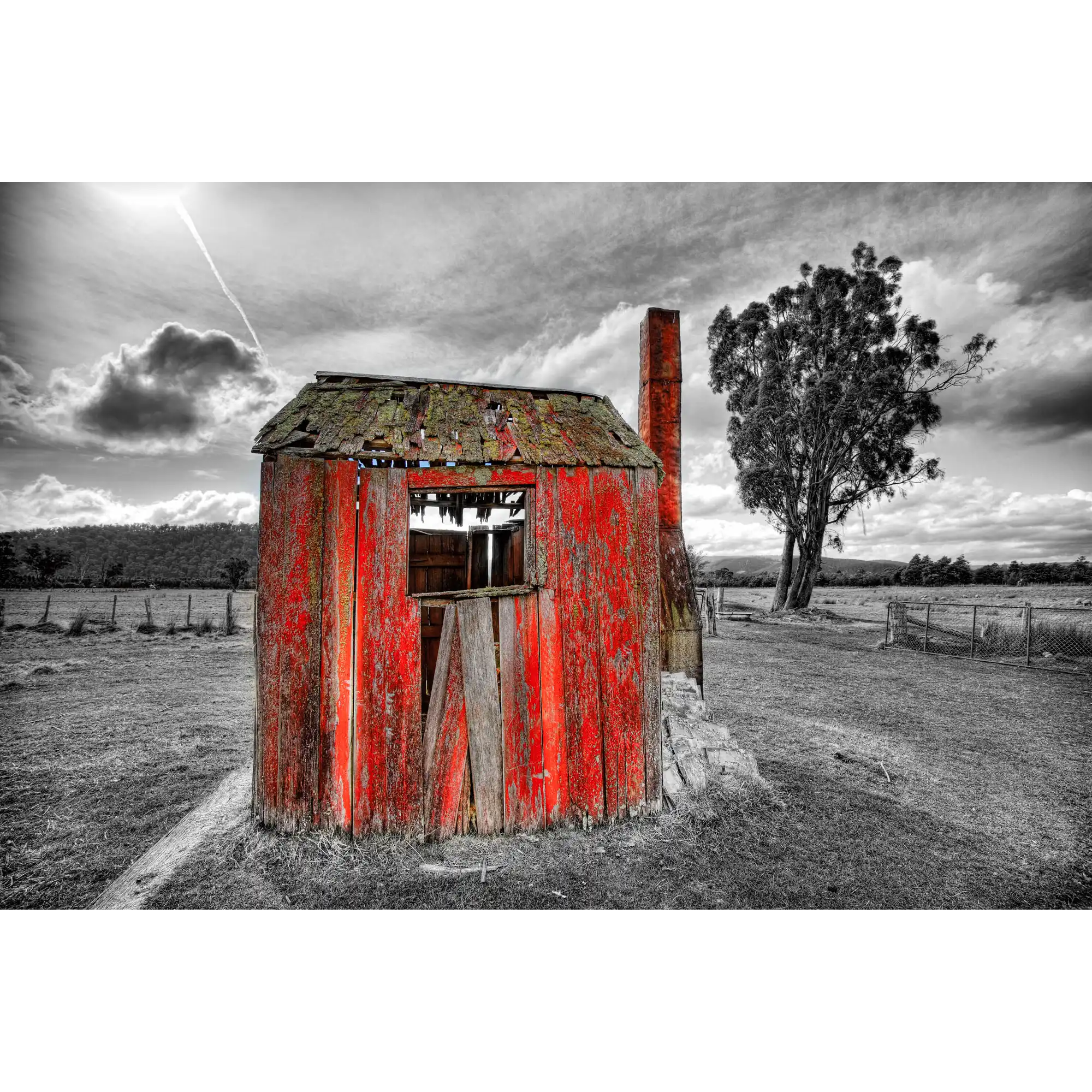 Old hut near Mathinna by Dennis Harding