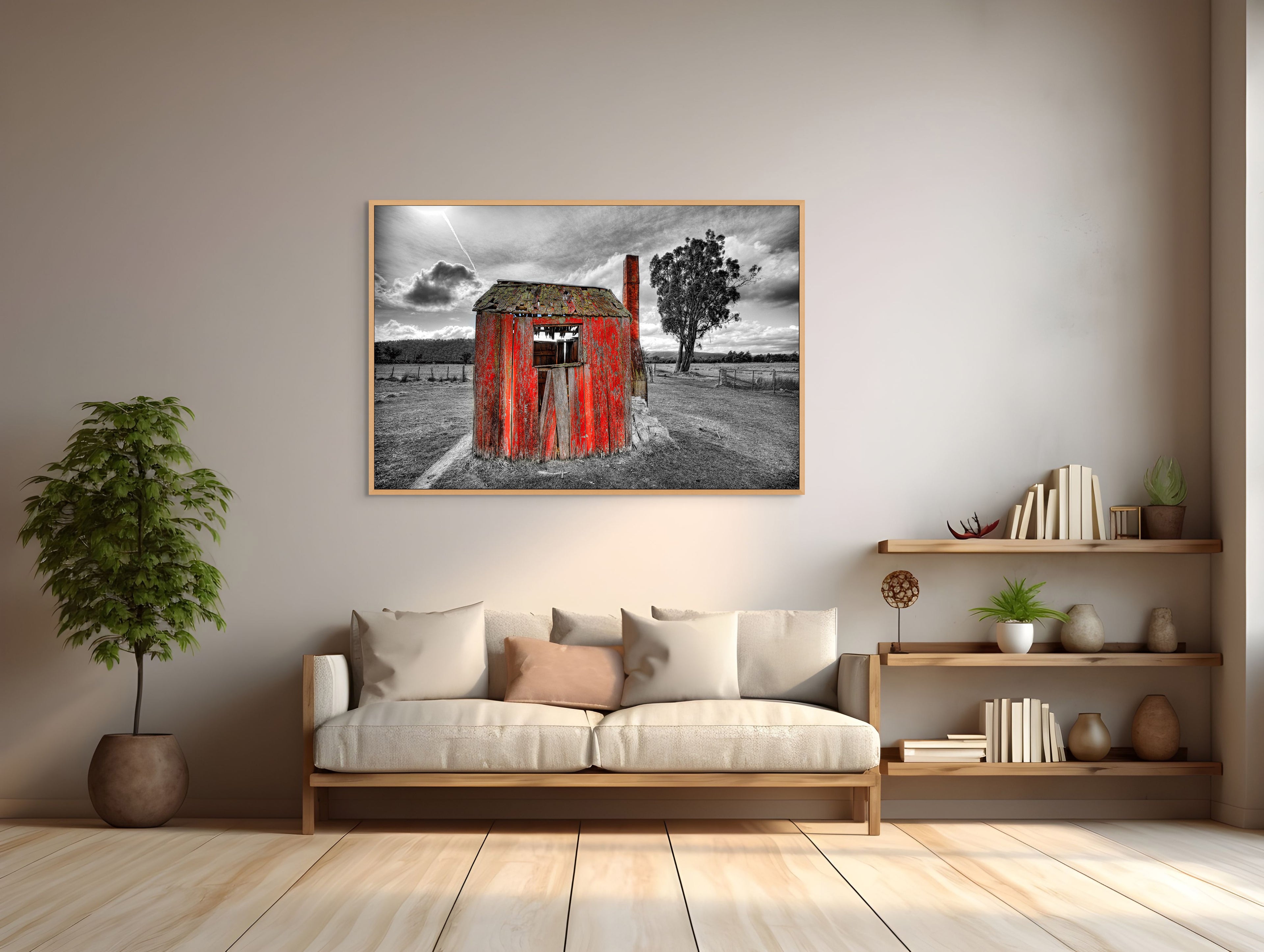 Old hut near Mathinna by Dennis Harding