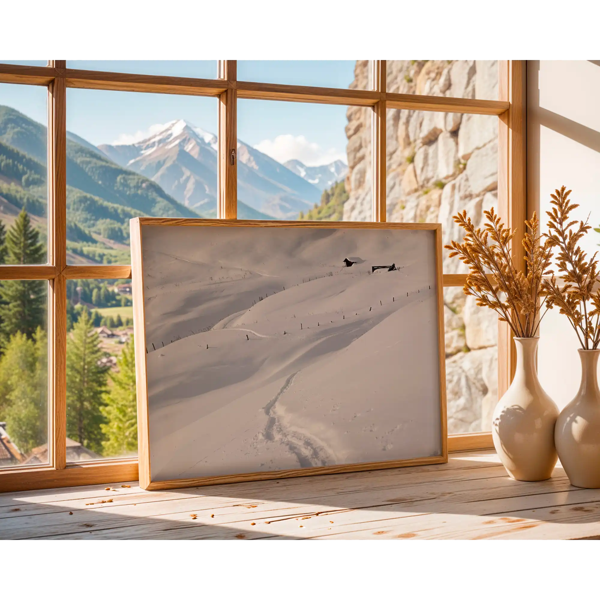 Alpine meadows in winter by Martin Hawes
