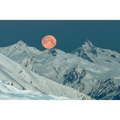 Full moon setting over peaks of the Greater Caucasus Range by Martin Hawes