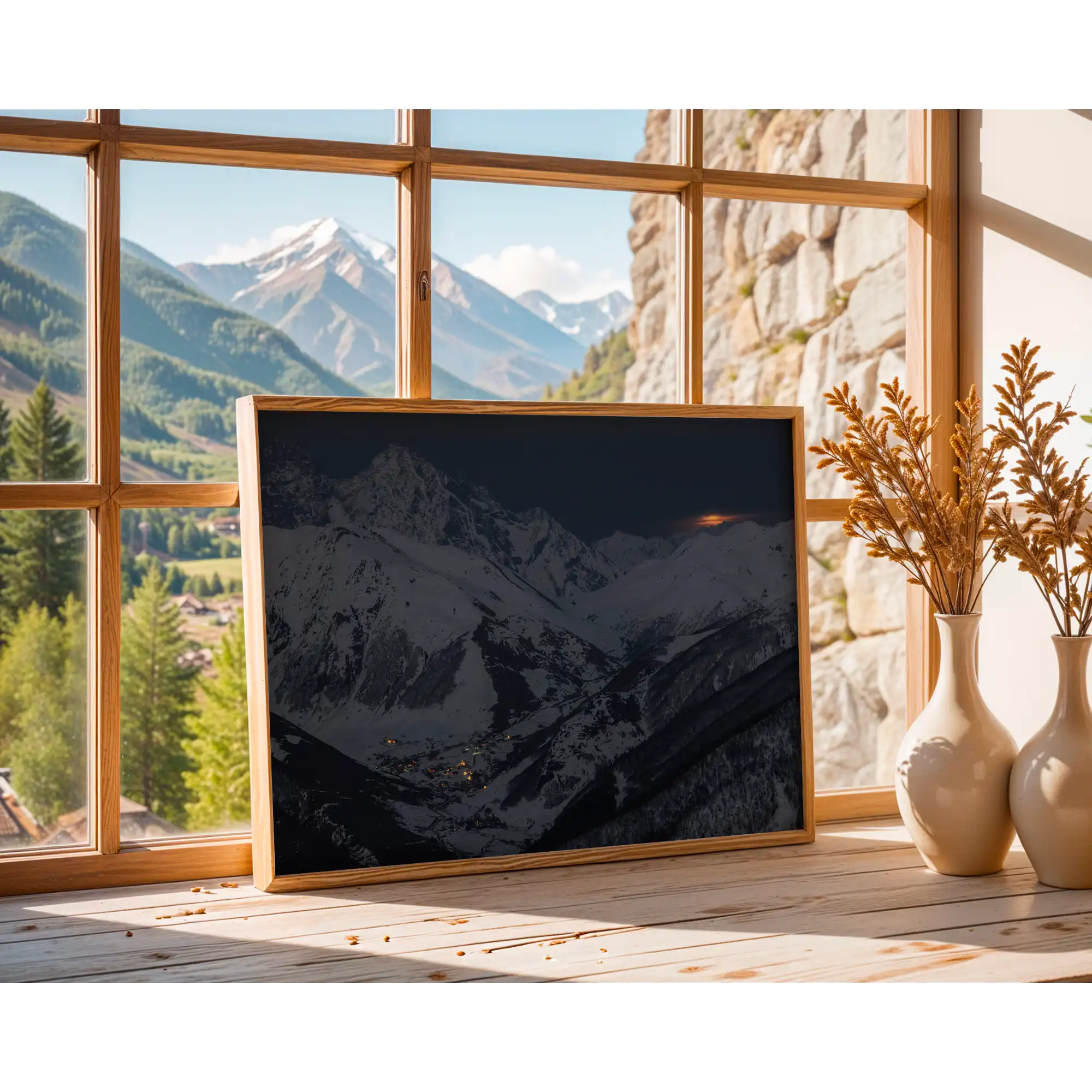 Alpine village by Martin Hawes