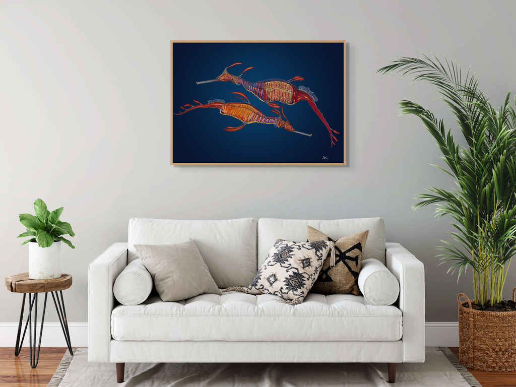 Weedy Seadragon Pair by Andy Hoggins