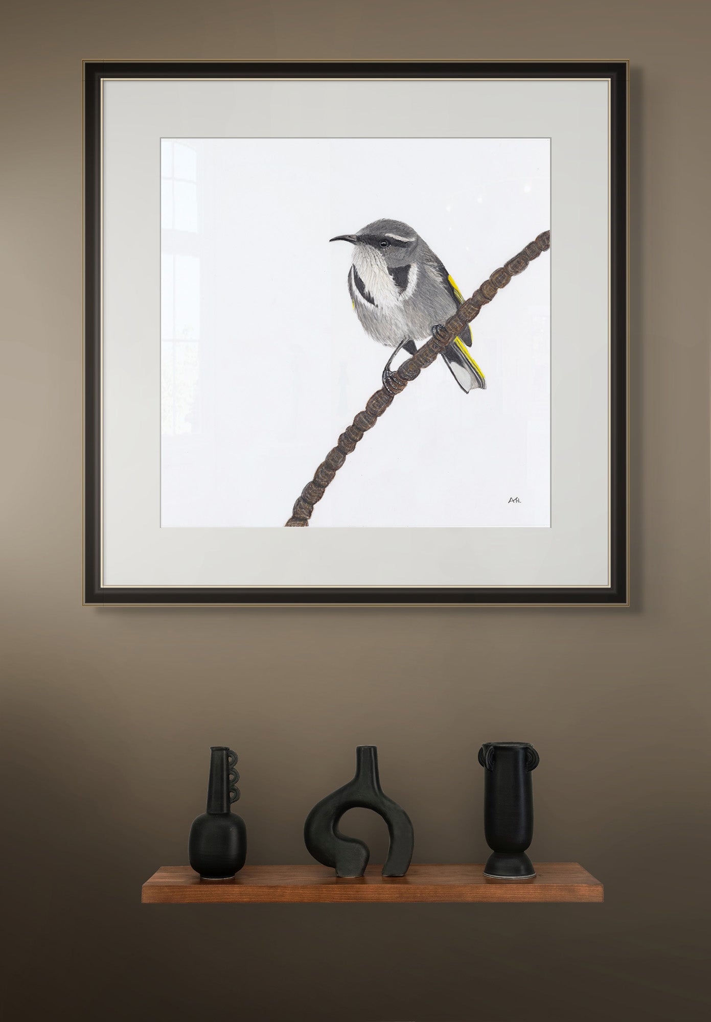 Crescent Honeyeater -Moon Shadow - The Fires of Home by Andy Hoggins