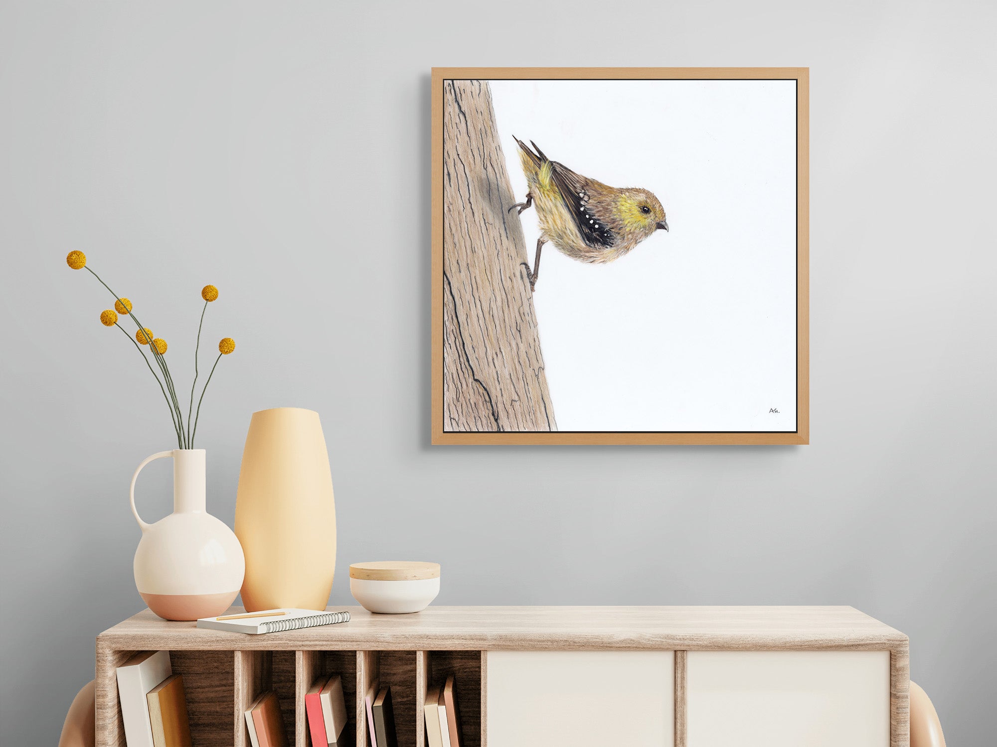 Forty Spotted Pardalote - Hanging by a Thread by Andy Hoggins