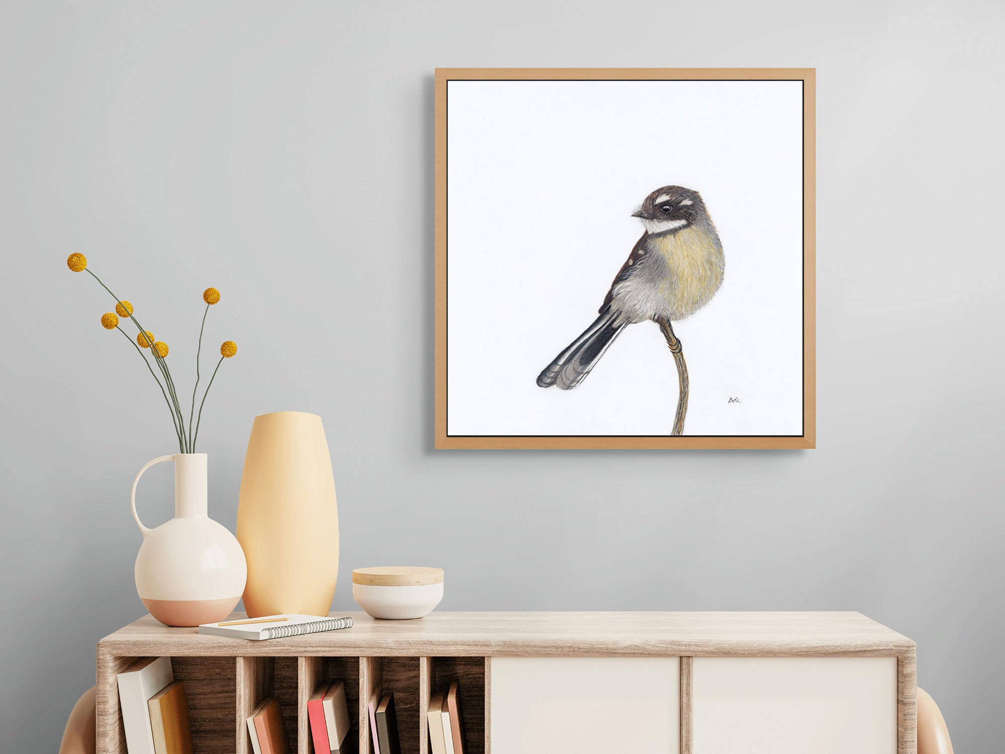 Grey Fantail - A Visit From a Loved One by Andy Hoggins