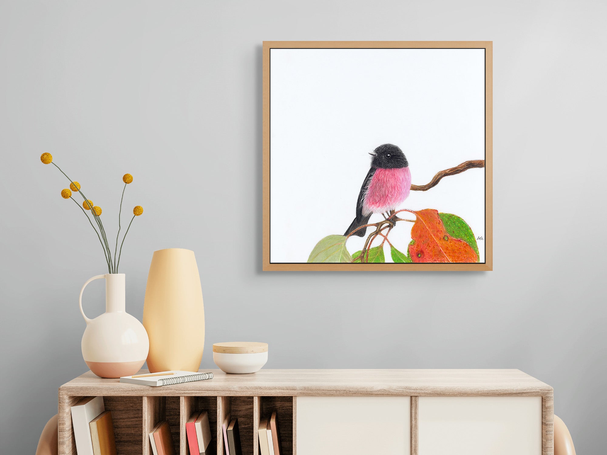 Pink Robin - Perseverance in Pink by Andy Hoggins