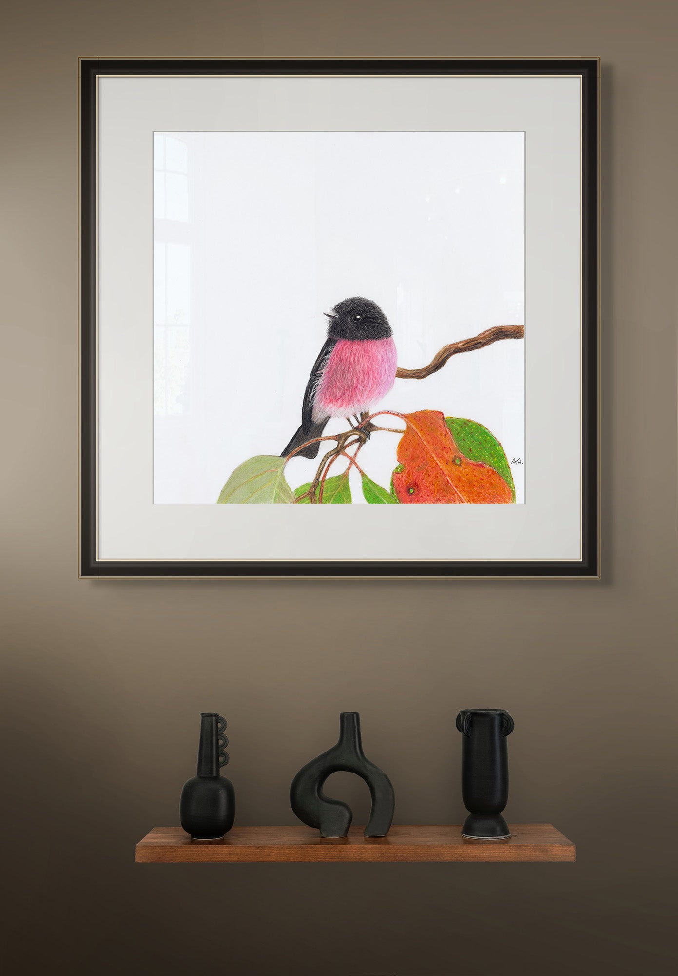 Pink Robin - Perseverance in Pink by Andy Hoggins