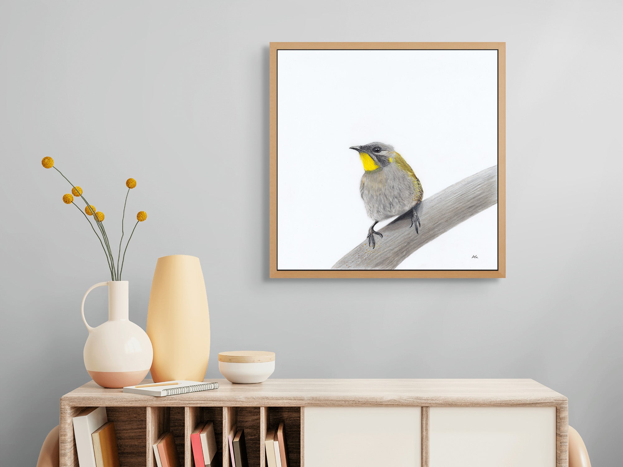 Yellow Throated Honeyeater - Appreciation of Peace by Andy Hoggins