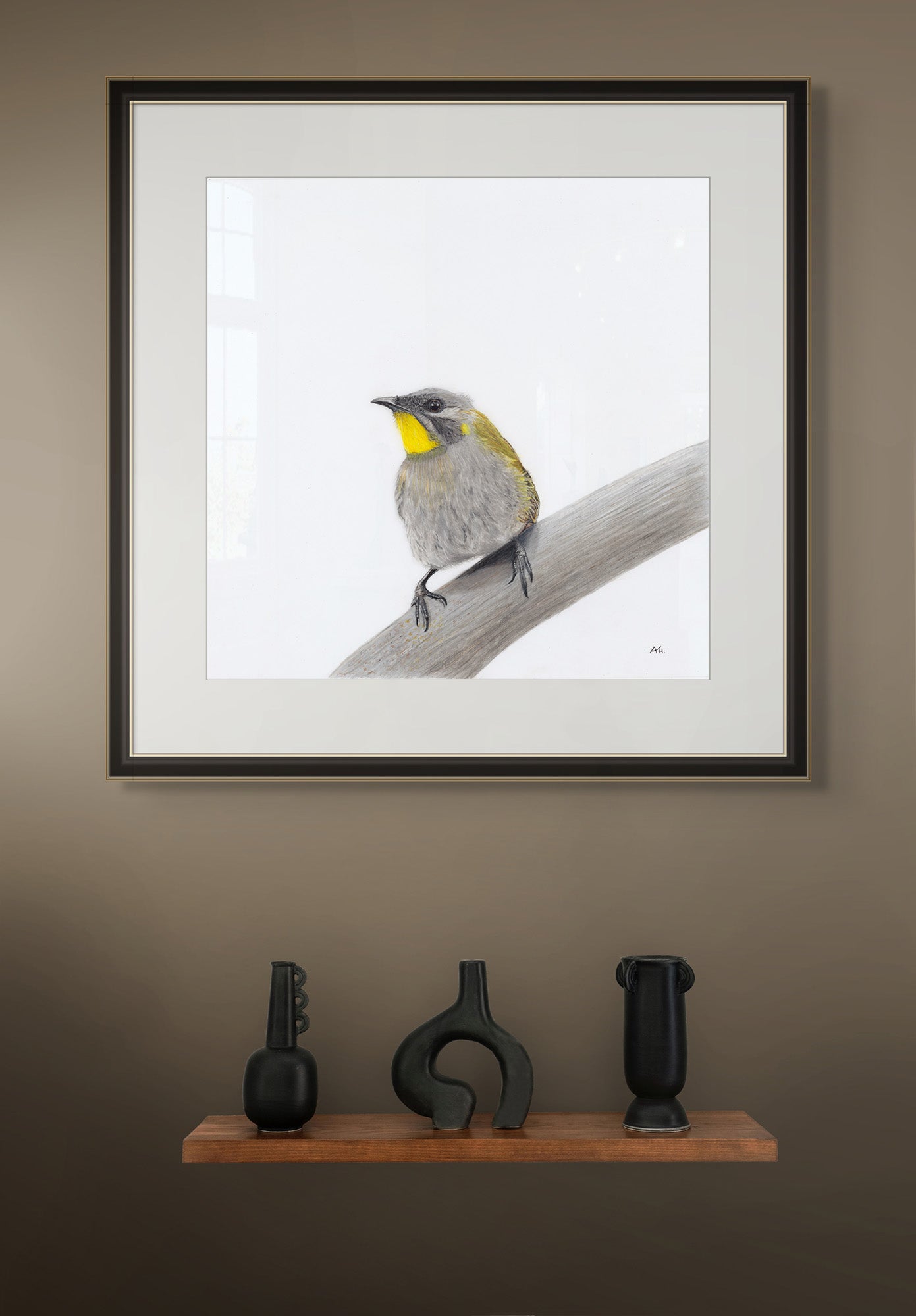 Yellow Throated Honeyeater - Appreciation of Peace by Andy Hoggins