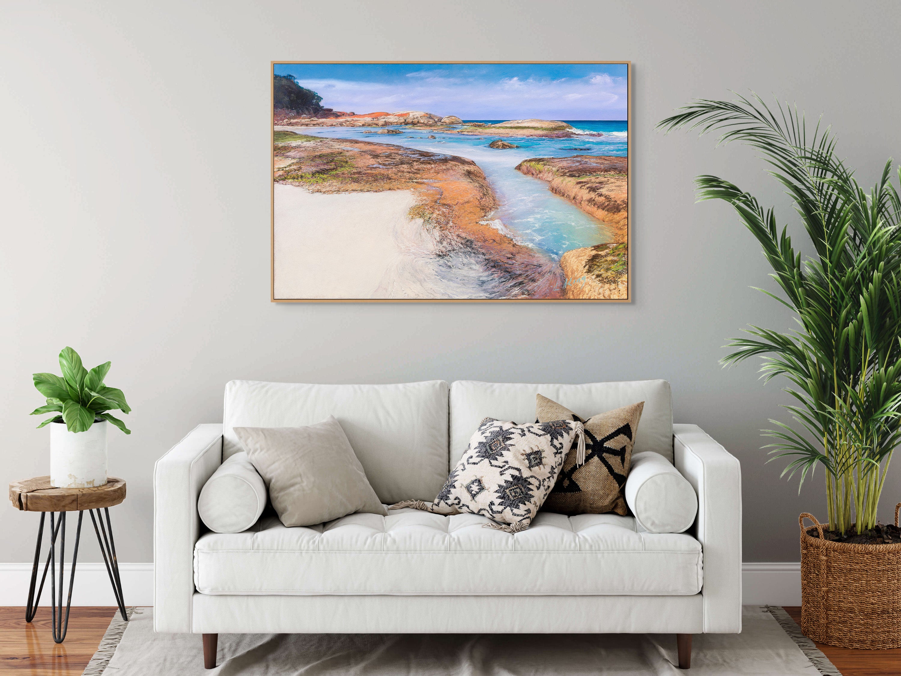 Channel in the Rocks Pastel by Laurence King