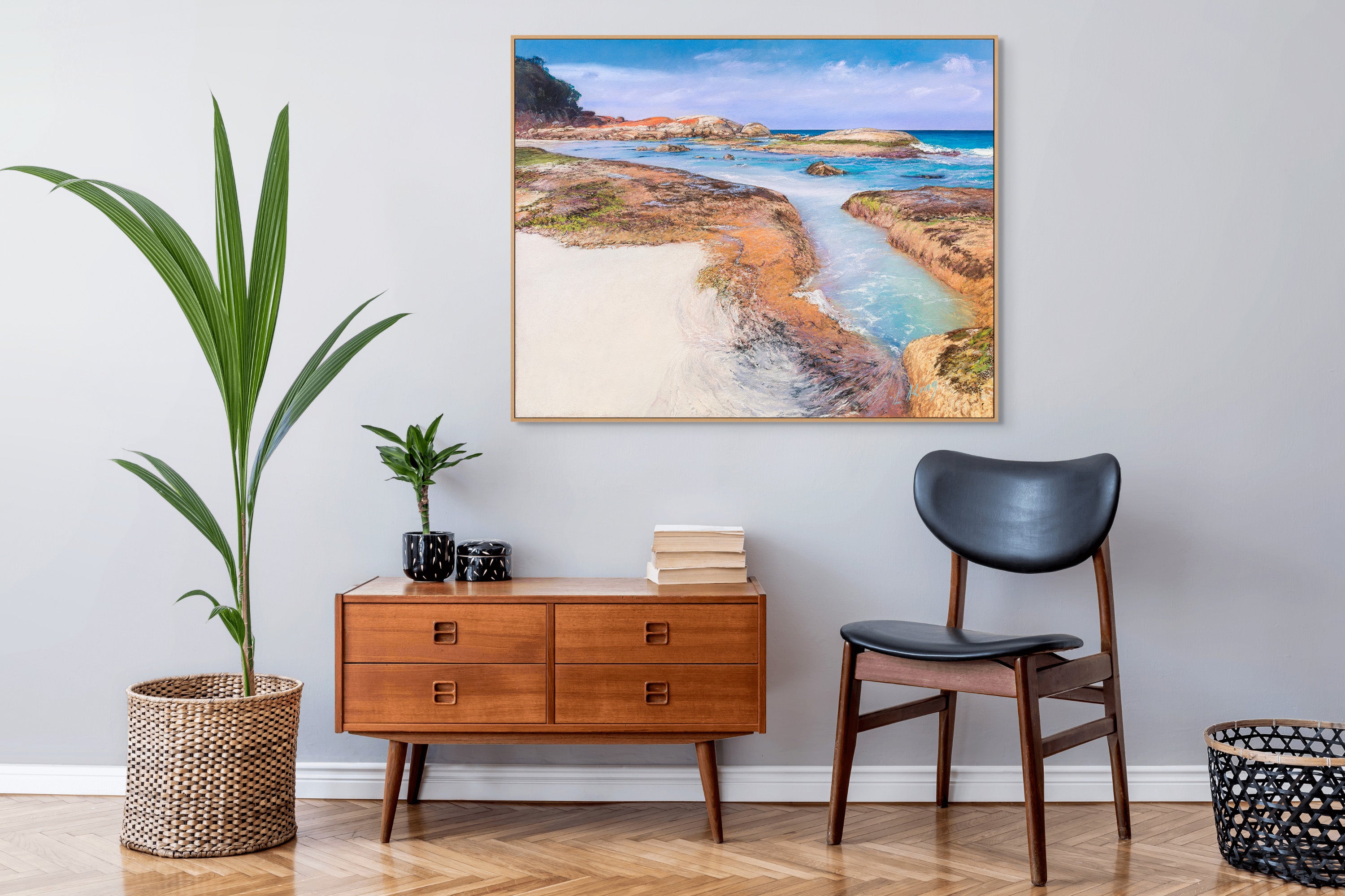 Channel in the Rocks Pastel by Laurence King
