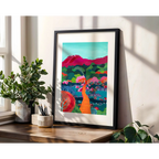 Follow the orange path - Pink Mountain by Kat Scarlet